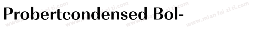 Probertcondensed Bol字体转换
